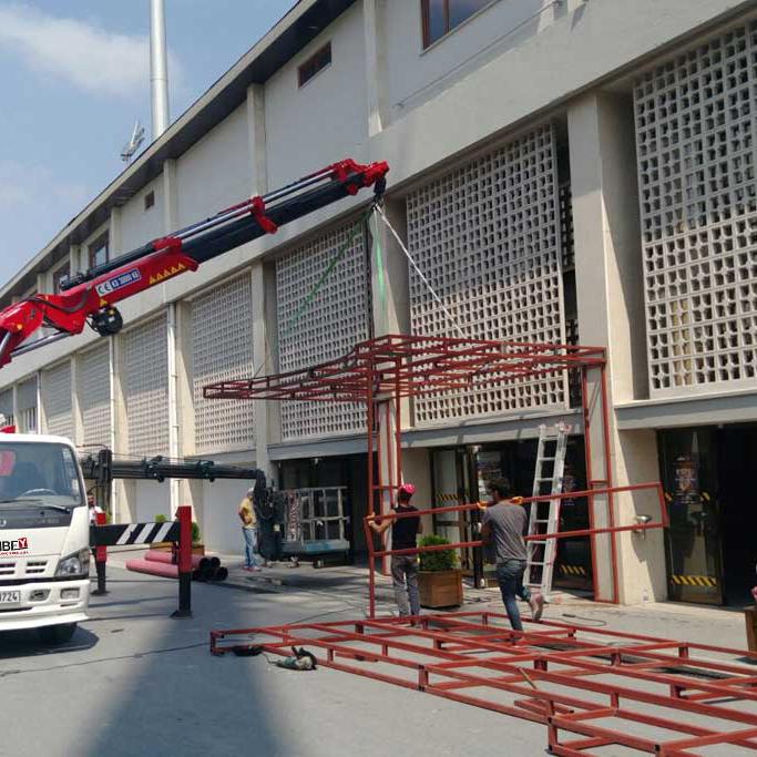 Mobil vinç çalışma sahası